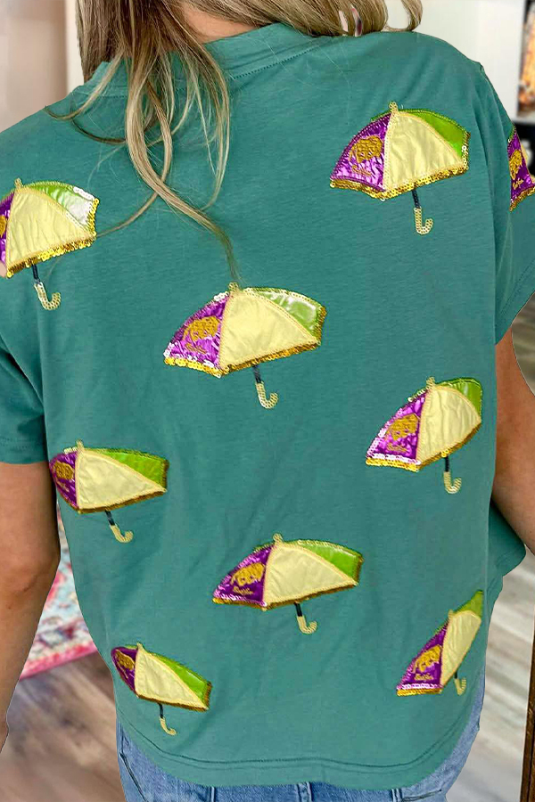 Mardi Gras Scattered Umbrellas Shirt