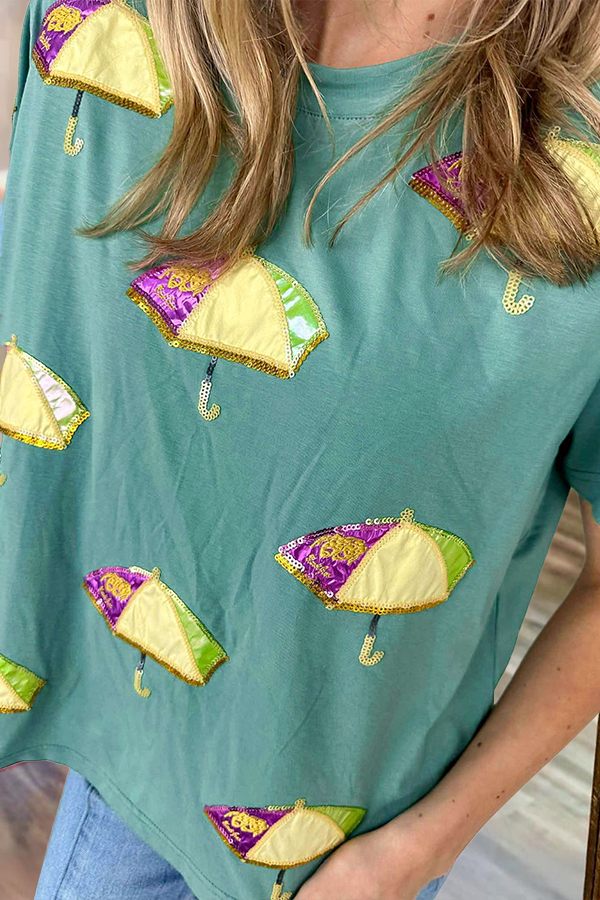 Mardi Gras Scattered Umbrellas Shirt