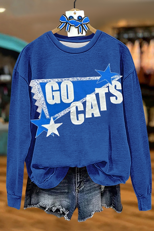 Game Day Blue Cat Sweatshirt