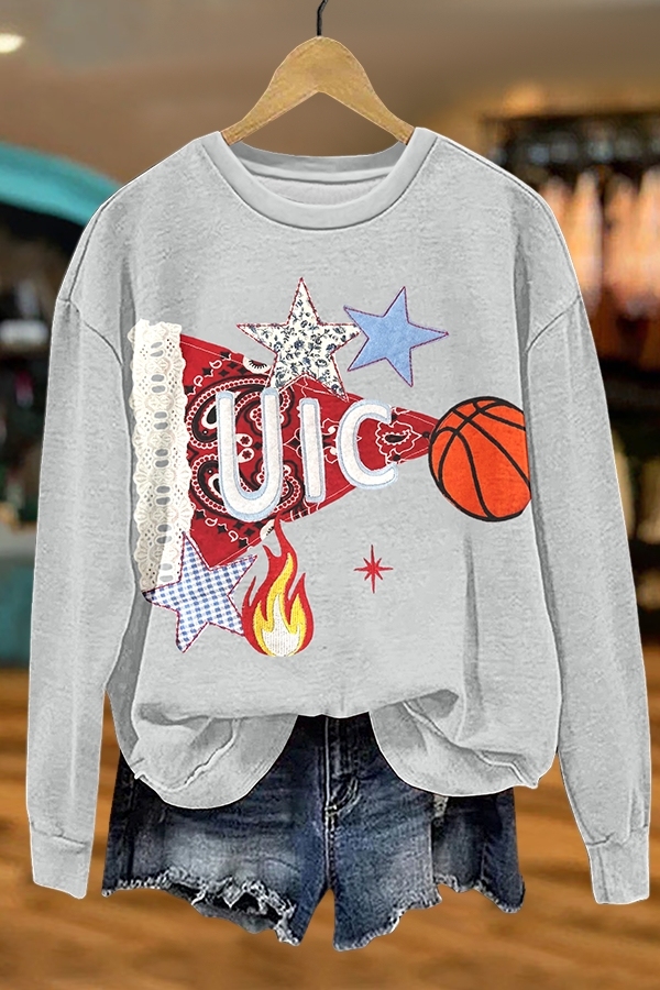 Women's sweatshirt | Basketball Star Fire Sweatshirt |mywesternoutfit