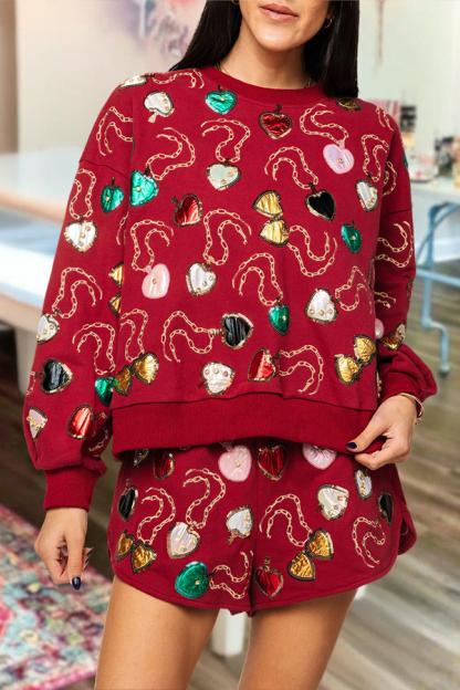 Valentine's Day Multi Heart Lockets Sweatshirt