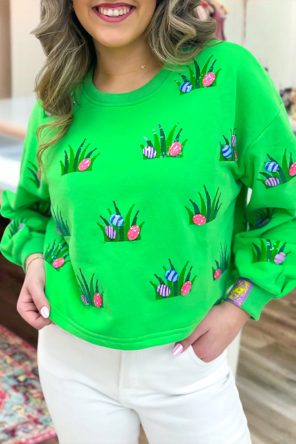 Easter Egg In Grass Sweatshirt