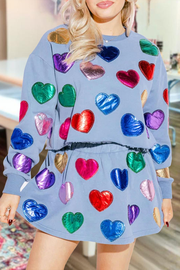 Valentine's Day Multi-Colored Heart Sweatshirt