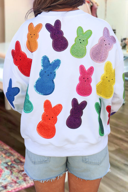 Easter Multi-Colored Bunny Sweatshirt