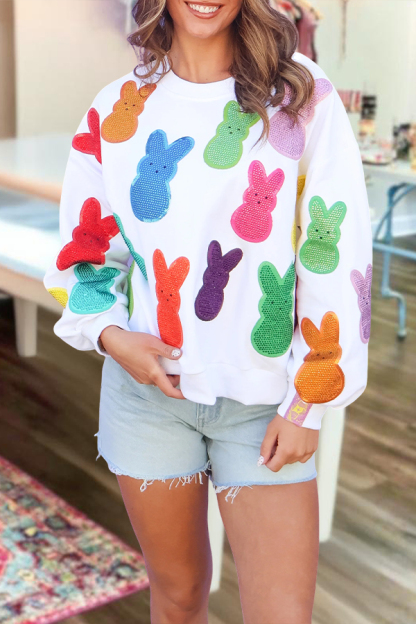 Easter Multi-Colored Bunny Sweatshirt