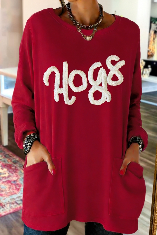 Game Day Red Pocket Cotton T-Shirt