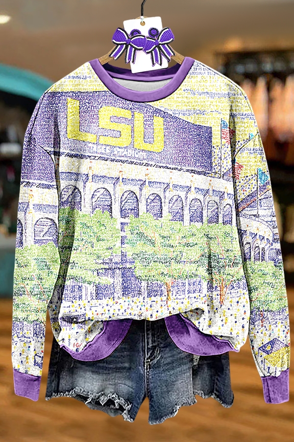 Game Day Purple And Gold Tigers Sweatshirt
