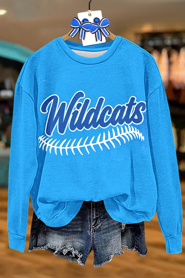Baseball Blue Cat Sweatshirt