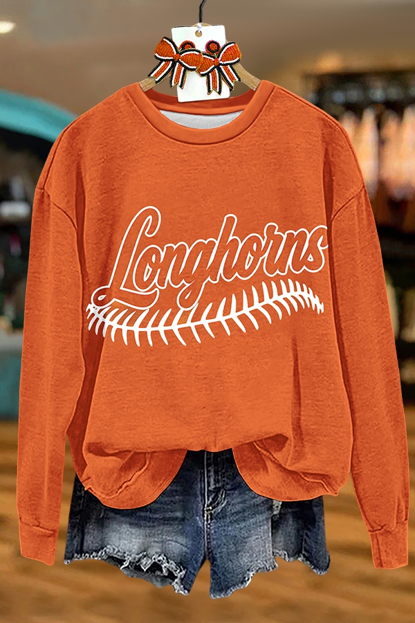 Baseball Caramel Texas Sweatshirt