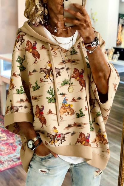 Western Cowgirl Desert Hoodie