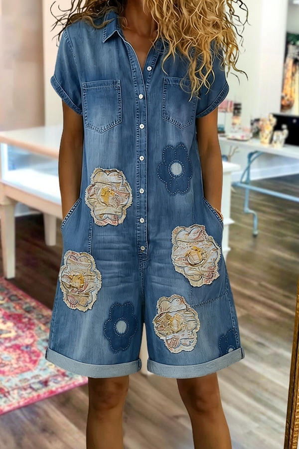 Spring Flower Romper