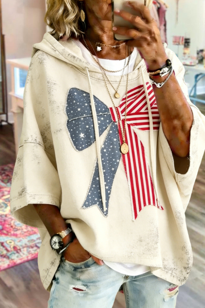 American Flag Bow Hoodie