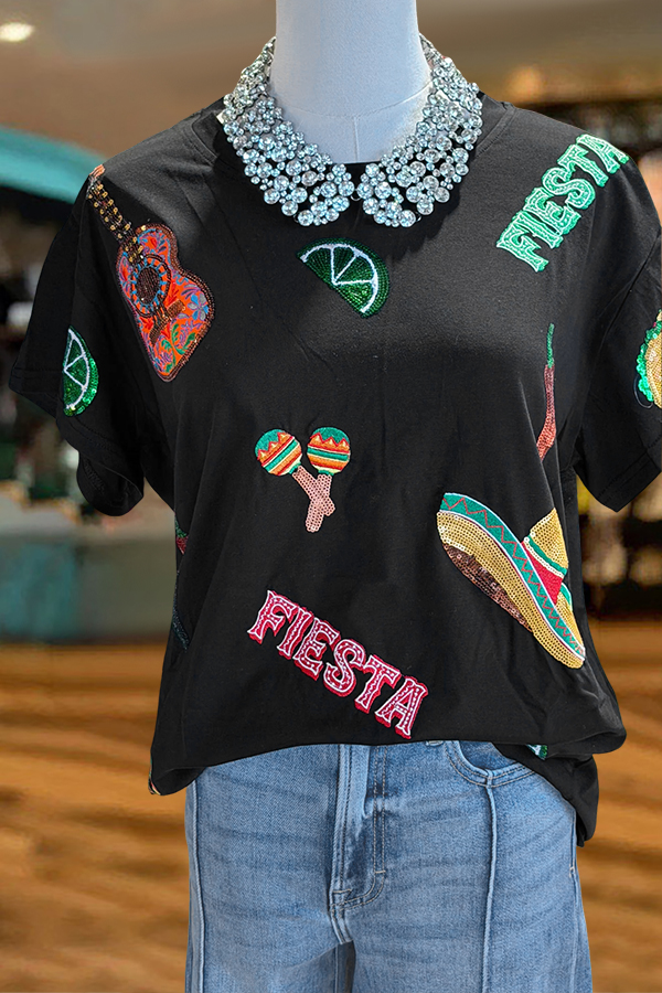 Black Fiesta Tee