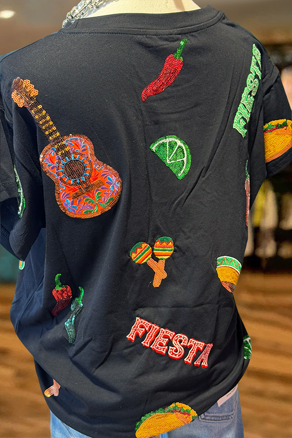 Black Fiesta Tee