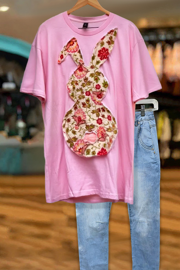 Cute Easter Flower Bunny Mini Dress