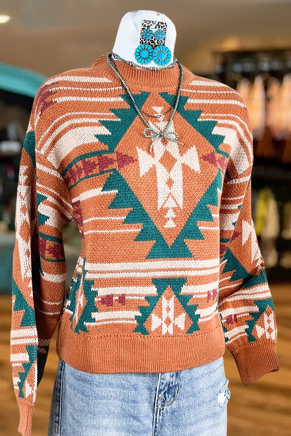 Bohemian Western Cowboy Sweater