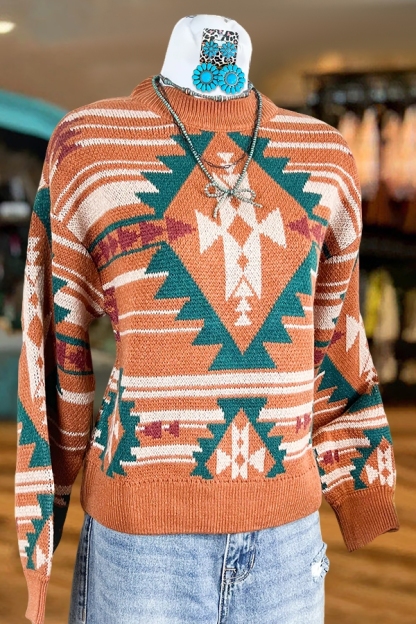 Bohemian Western Cowboy Sweater