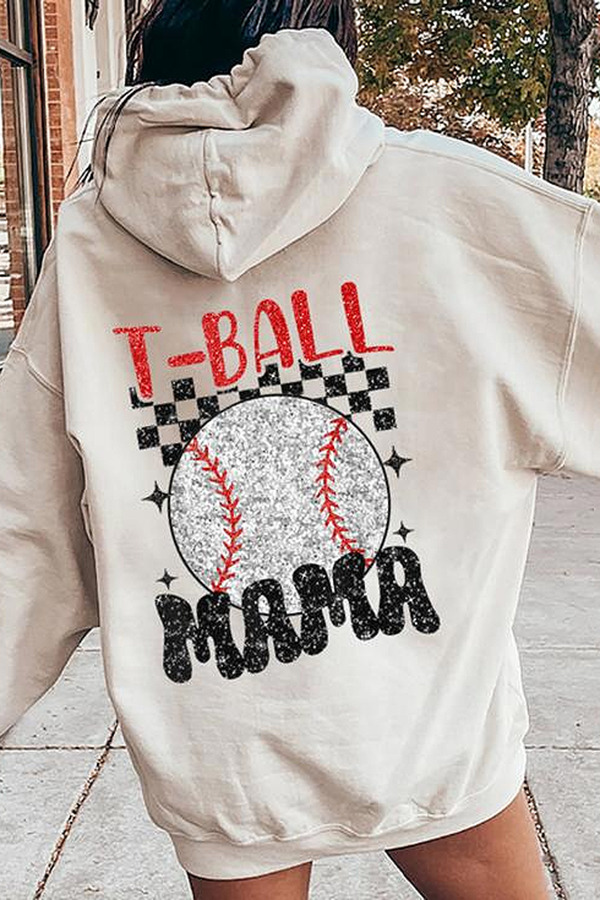 Loose Sparkly Baseball Game Day Hoodie