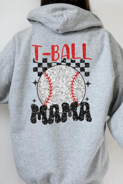 Loose Sparkly Baseball Game Day Hoodie