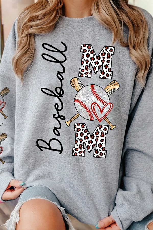 Sparkly Baseball Game Day Crewneck Sweatshirt
