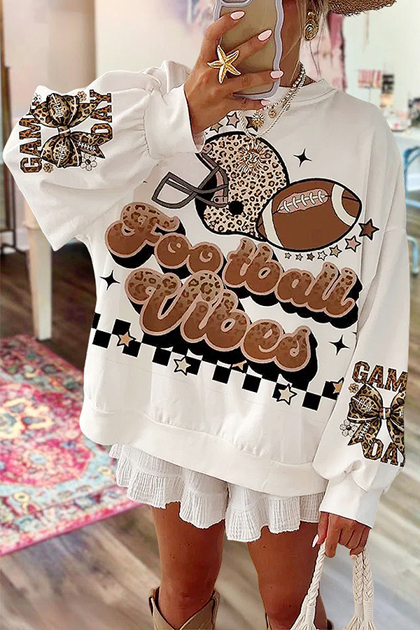 Loose Game Day Rugby Sweatshirt