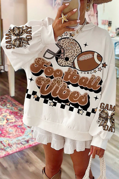 Loose Game Day Rugby Sweatshirt