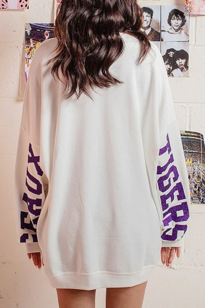 Cozy Gold Tiger Baseball Sweatshirt