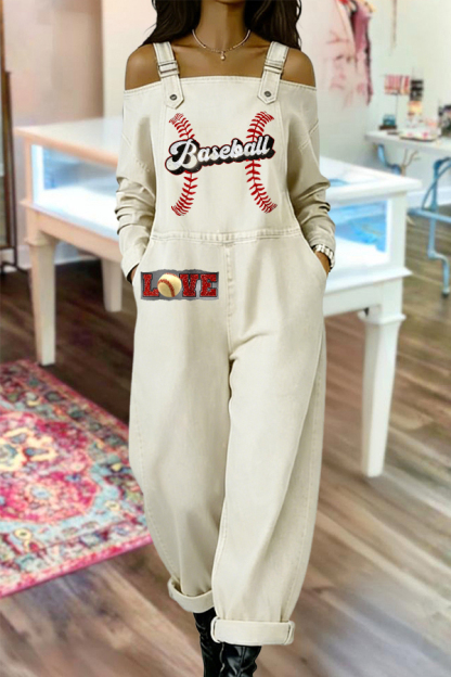 Game Day Baseball Cowboy Jumpsuit
