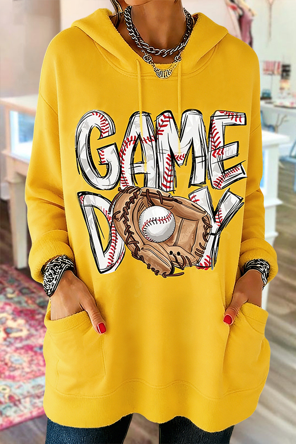 Game Day Baseball Pocket Hoodie