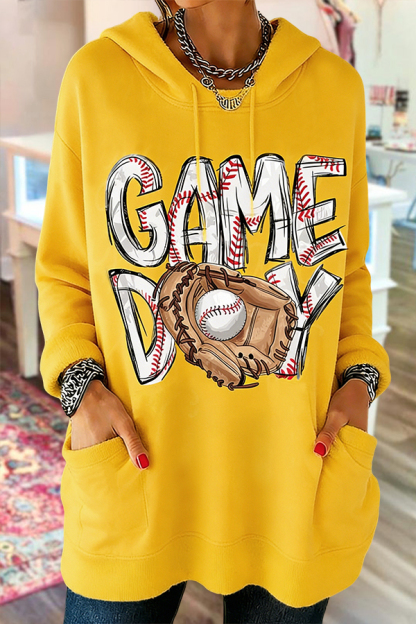 Game Day Baseball Pocket Hoodie