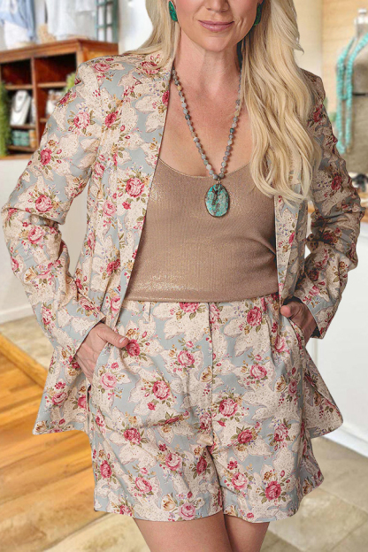 Western Ranch Floral Lightweight Suit