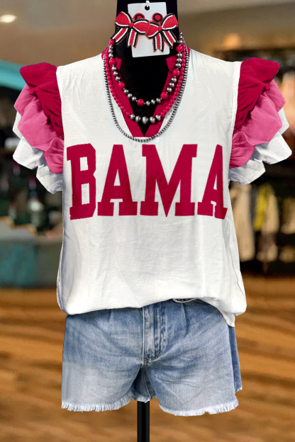 Classic Alabama Print Fly Sleeve Top