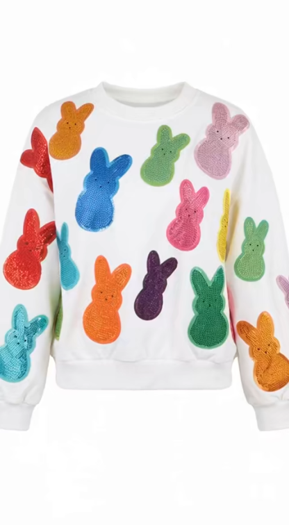 Easter Multi-Colored Bunny Sweatshirt