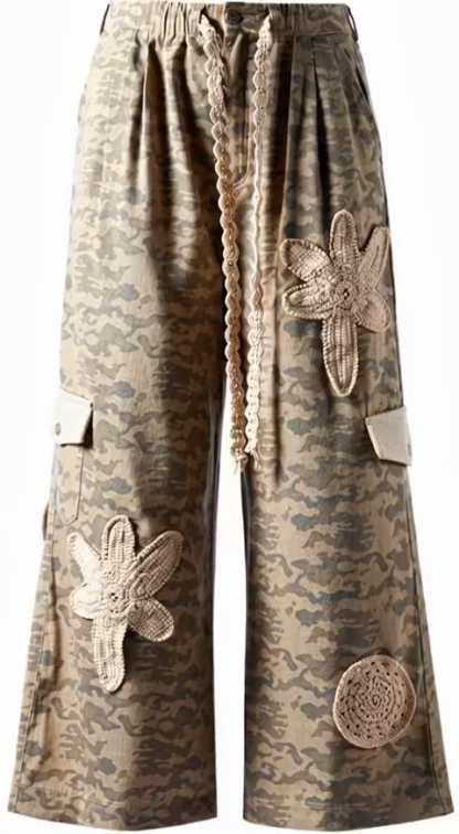 Classic Floral Patchwork Camouflage Pants