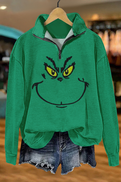 Funny Christmas Print Sweatshirt