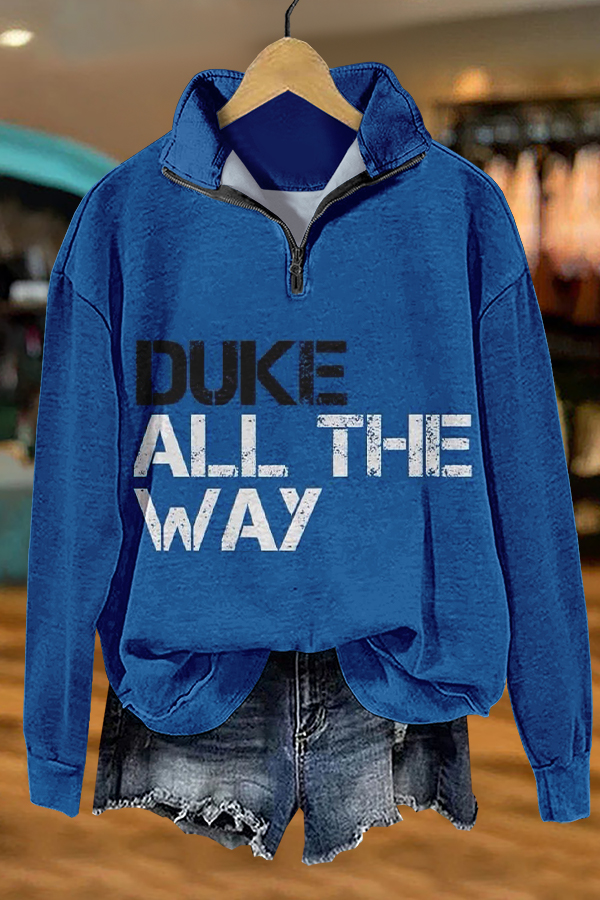 Classic Gameday Duke Blue Devils Print Sweatshirt