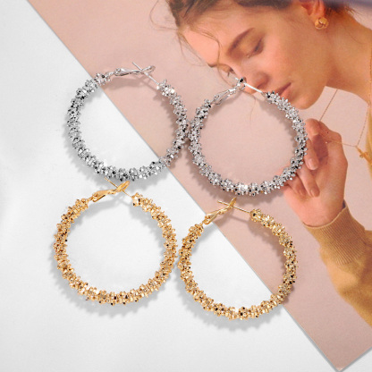 Sparkly Party Circle Earrings