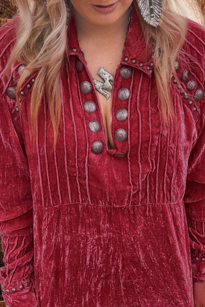 Cozy Pleated Velvet Sweatshirt