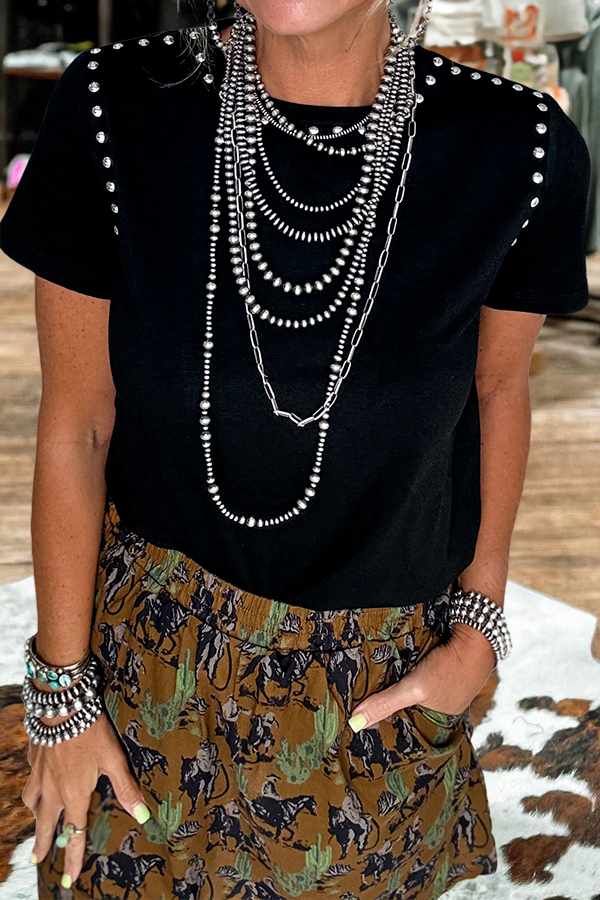 Western Casual Rivet T-Shirt