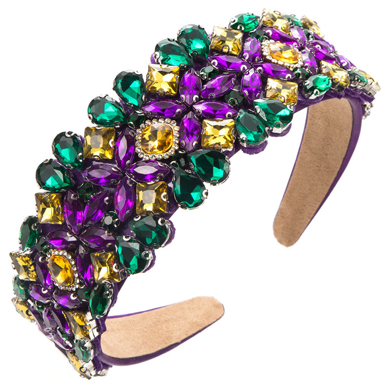Women's headband | Classic Mardi Gras Diamond Headband |Website-westernfeelings