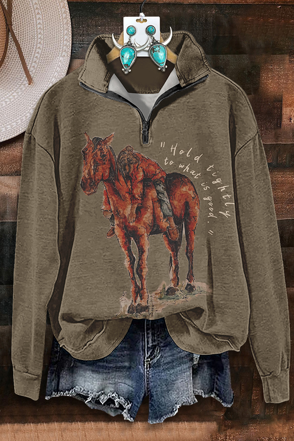 Women's sweatshirt | Cowgirl Zipper Sweatshirt |Website-westernfeelings