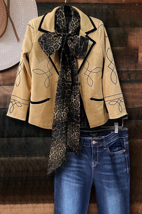 Women's jacket | Boot Stitch Suede Blazer |Website-westernfeelings