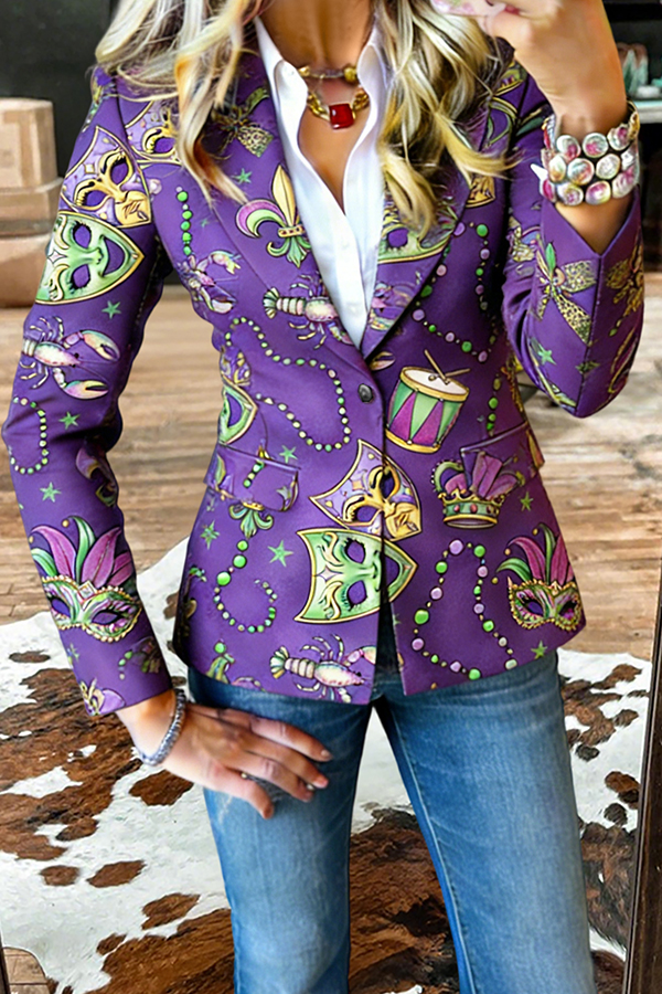 Mardi Gras Mask Blazer