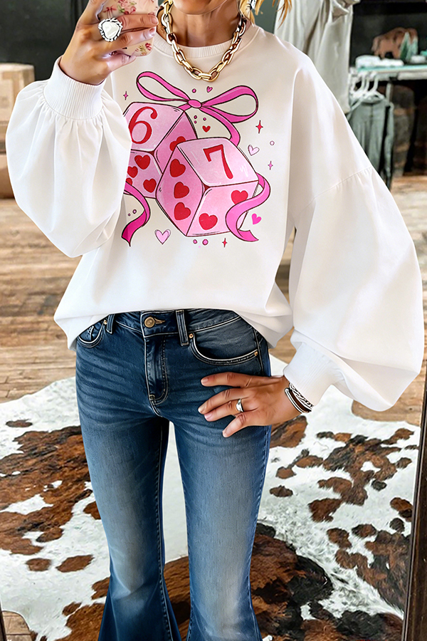 Valentine's Day Six Seven Dice Sweatshirt