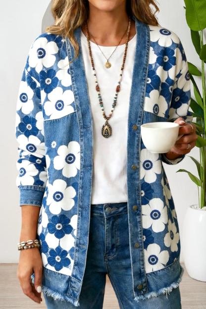 Classic Floral Patchwork Print Jackets