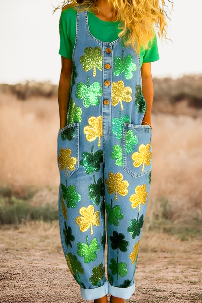 Classic St. Patrick's Day Sleeveless Overalls