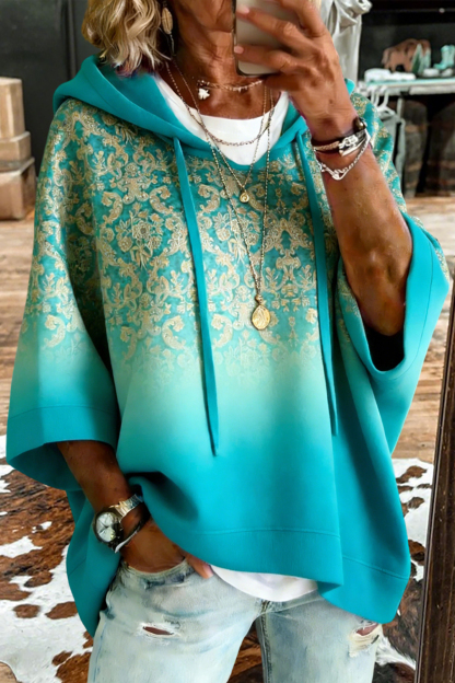 Vintage Gradient Color Hooded Sweatshirt