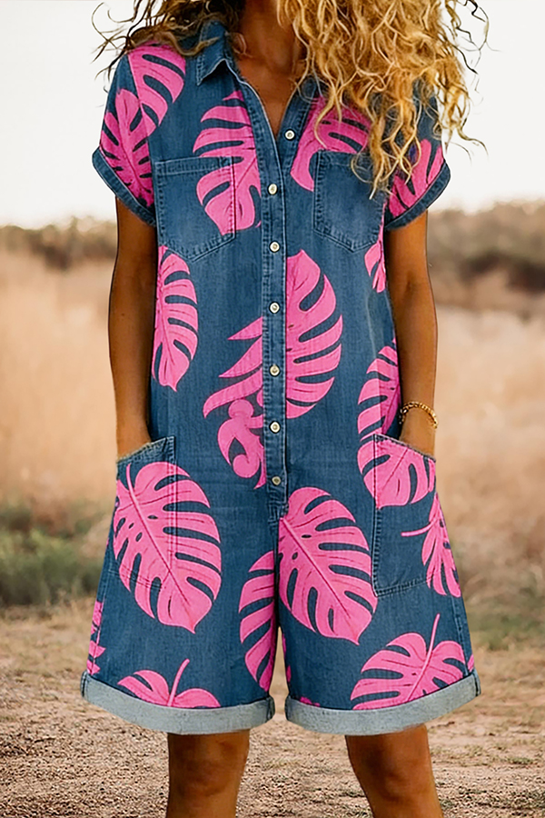 Classic Leaf Pocket Romper