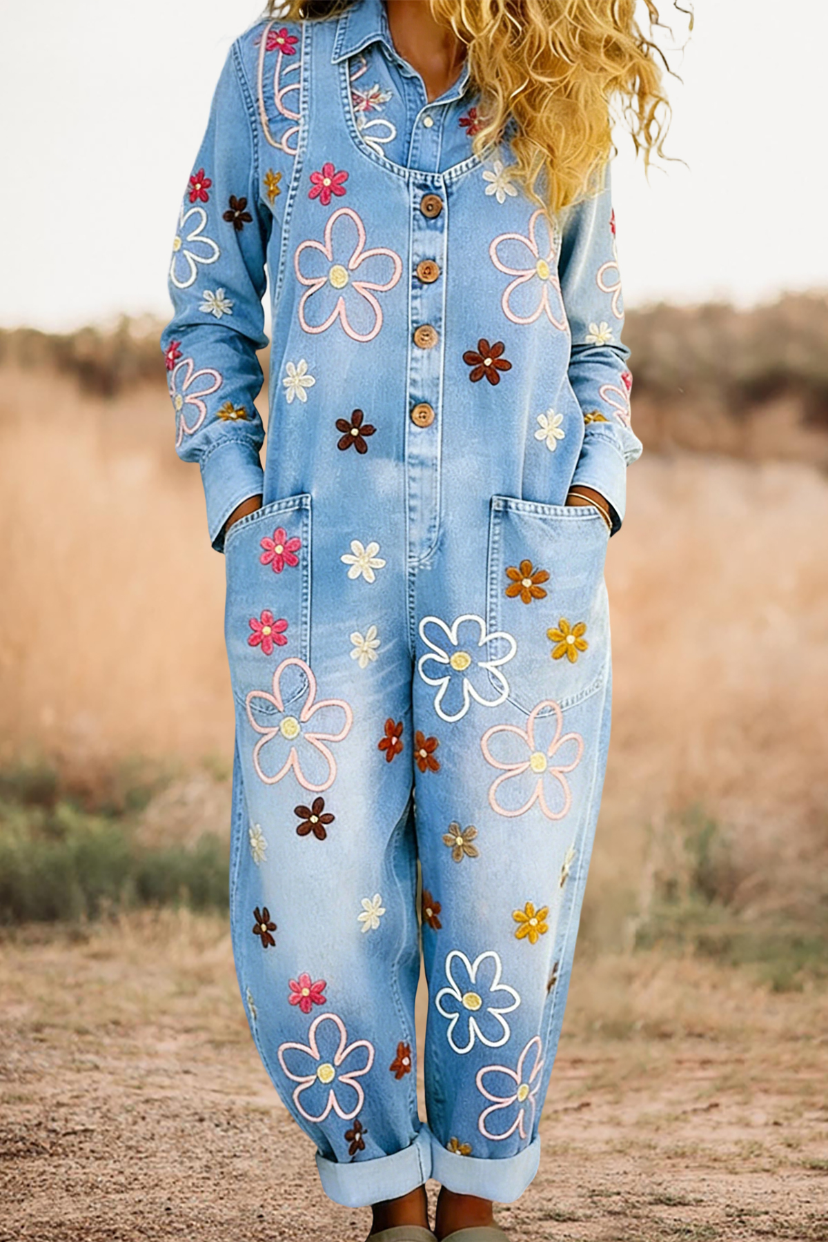 Classic Floral Print Long Sleeve Shirt