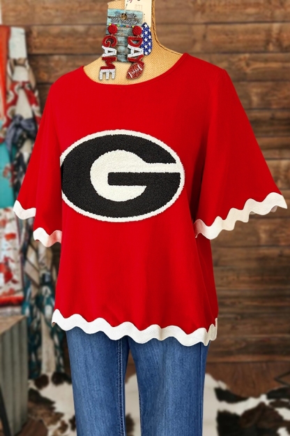 Classic Georgian G Letter Lace Top